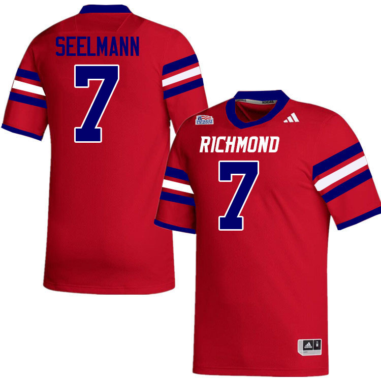 Richmond Spiders #7 Peyton Seelmann College Football Jerseys,Uniforms-Red